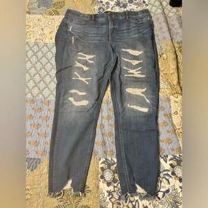 Torrid Feel the Fit Bombshell Skinny Premium Stretch Jeans, Distressed Denim